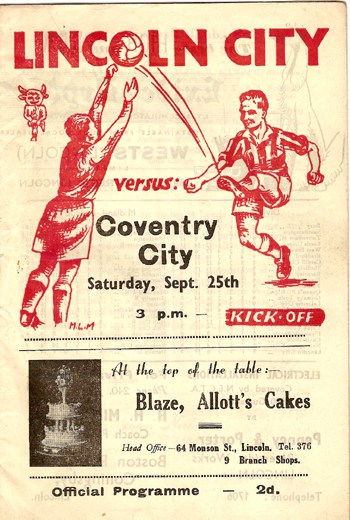 Lincoln City FC v Coventry City FC